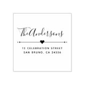 Angepasste Familienname Skript & Rücksendeadresse Gummistempel (Prägung)