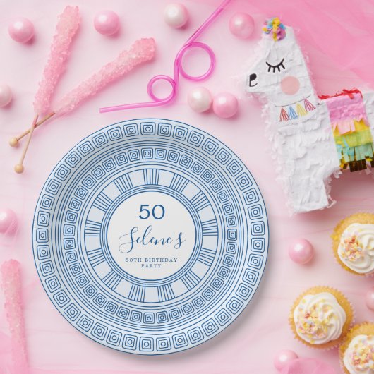 Angepasste Farbe Griechisch oder römischer Geburts Pappteller (Party)