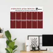Angepasste Farbe Mitarbeiter des Month Foto Poster (Heimbüro)