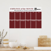 Angepasste Farbe Mitarbeiter des Month Foto Poster (Küche)