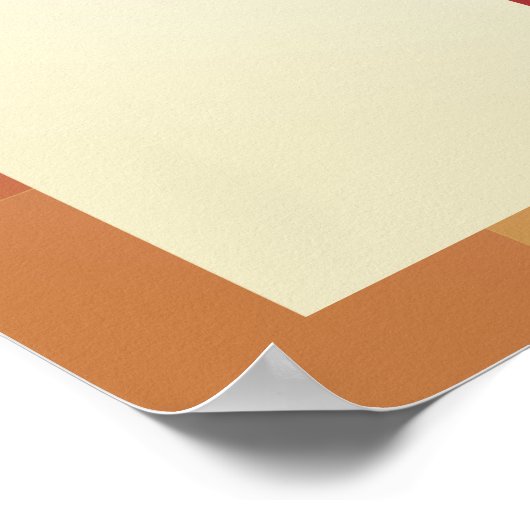 Angepasste Farbe Moderner Mitarbeiter des Monats F Poster (Ecke)