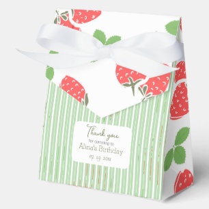Angepasste, farbenfrohe Erdbeere Streifen grün Geschenkschachtel