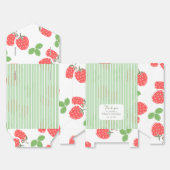 Angepasste, farbenfrohe Erdbeere Streifen grün Geschenkschachtel (Ungefaltet)