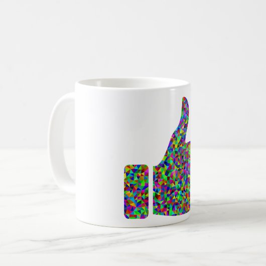 Angepasste farbenfrohe Prismenstürme Kaffeetasse (Vorderseite Links)