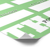 Angepasste farbige Schreib-on-Namen des Mitarbeite Poster (Ecke)