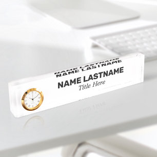 Angepasste feine, Minimalistische Uhr Namensplakette