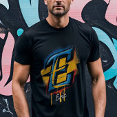 Angepasste fette Graffiti-Letter 'E' Initial T-Shirt