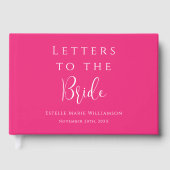 Angepasste fette, helle, rosa Buchstaben an die Br Gästebuch (Vorderseite)