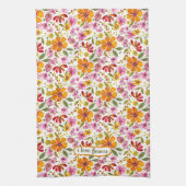 Angepasste Finally Spring Watercolor Floral Geschirrtuch (Vertikal)