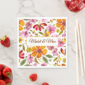 Angepasste Finally Spring Watercolor Floral  Serviette (Beispiel)
