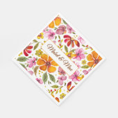 Angepasste Finally Spring Watercolor Floral  Serviette (Ecke)