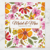 Angepasste Finally Spring Watercolor Floral Weinetikett (Einzelnes Label)