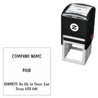 Angepasste Firmenname Adresse ZAHLT Schwarze Tinte