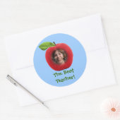 Angepasste Foto- und Textapplikationsaufkleber Runder Aufkleber (Umschlag)