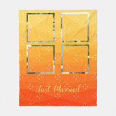 Angepasste Fotos in Gelb und Orange Fleecedecke (Vorderseite)