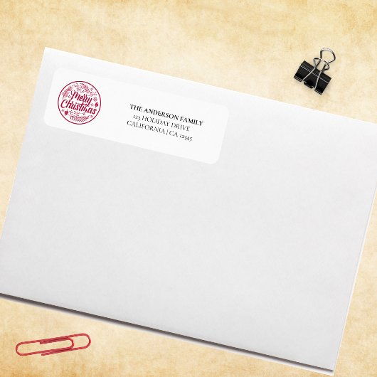 Angepasste frohe Weihnachten mit Familiennamen