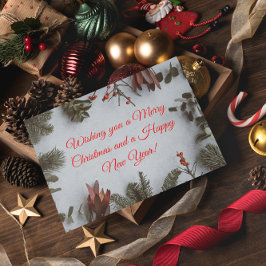 Angepasste frohe Weihnachten und ein glückliches n