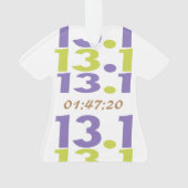 Angepasste Front/Back 13.1 Name Time Halbmarathone Ornament (Rückseite)