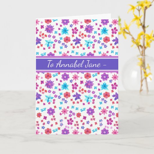 Angepasste Frontditsy-Floral für jeden Fall Karte (Gelbe Blume)