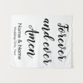 Angepasste für immer und ever Amen Personalisierte Wandteppich (Vorderseite (Horizontal))