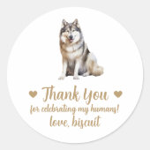 Angepasste Gastgeschenk Hochzeit-Aufkleber für Mal Runder Aufkleber (Vorderseite)