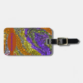 Angepasste geometrische Mosaik-Abstrakte Erdfarben Gepäckanhänger (Vorderseite horizontal)