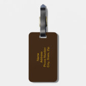 Angepasste Gepäckmarke für die Totgesicht Gepäckanhänger (Rückseite vertikal)