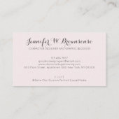 Angepasste Girl-Portrait-Schrift Visitenkarte (Rückseite)