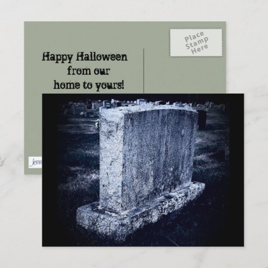 Angepasste Gravestone Themed Postkarte (Vorne/Hinten)