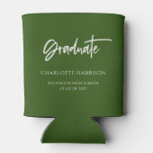 Angepasste grüne und weiße Graduierungspartei kann Dosenkühler (Rückseite)