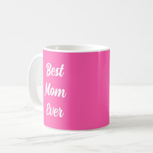 Angepasste handgeschriebene beste Mama je Text, ro Kaffeetasse (Vorderseite Links)