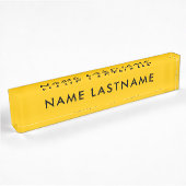 Angepasste, hellgelbe Minimalistische Namensplakette