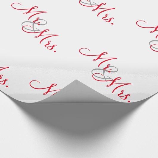 Angepasste Herr und Frau Geschenkpapier (Ecke)