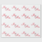 Angepasste Herr und Frau Geschenkpapier (Flach)