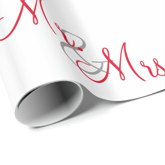 Angepasste Herr und Frau Geschenkpapier (Rolleneckpunkt)