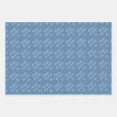 Angepasste Hochzeitfeier, Dusty Bue & Silver Geschenkpapier Set (Vorderseite 3)