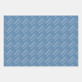 Angepasste Hochzeitfeier, Dusty Bue & Silver Geschenkpapier Set (Vorderseite)