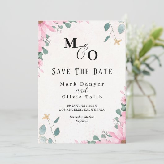 Angepasste Hochzeitsankündigung - Save the Date Ka (Stehend Vorderseite)