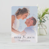 Angepasste Hochzeitsvorlage Save the Date mit Foto (Stehend Vorderseite)
