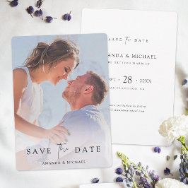 Angepasste Hochzeitsvorlage Save the Date mit Foto