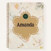 Angepasste hübsche trockene Blumenlandschaft Borde Notizblock (Vorderseite)