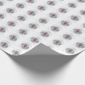 Angepasste, Jubiläumsfeier mit Feuerwehr Geschenkpapier (Ecke)