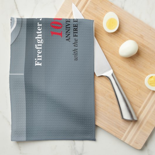 Angepasste, Jubiläumsfeier mit Feuerwehr Handtuch (Viertel Falte)