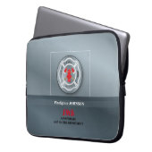 Angepasste, Jubiläumsfeier mit Feuerwehr Laptopschutzhülle (Vorderseite Links)