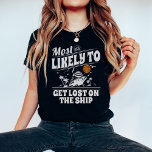 Angepasste Kreuzfahrten am ehesten T-Shirt<br><div class="desc">Machen Sie sich mit unseren unglaublich witzig "Most Likely To"-Shirts stilvoll auf Kreuzfahrten vorbereitet! Diese Shirts sind perfekt für Familienurlaube, Freundesreisen oder Junggeselinnen-Abschiede geeignet und sorgen dafür, dass jeder in seiner Gruppe lacht. Wählen Sie aus verschiedenen witzigen Titeln und entsprechenden Bildern, wie z. B. "Am wahrscheinlichsten wird man Seasick bekommen",...</div>