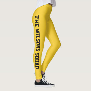 Angepasste Lemon Gold Frische Sommer-Familientreff Leggings