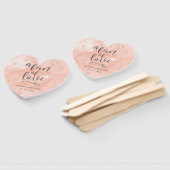 Angepasste Liebe-Kalligrafie-Blush-Wasserfarbe Fächer (Non-assembled)