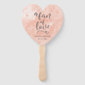 Angepasste Liebe-Kalligrafie-Blush-Wasserfarbe Fächer (Vorderseite)