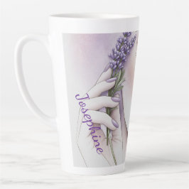 Angepasste lila violette Frau Elegante Schönheit Milchtasse