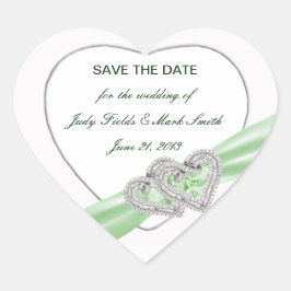 Angepasste Limone Herzklappen Save the Date Sticke Herz-Aufkleber